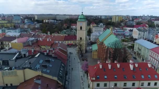 Église Vieille Ville Rzeszow Stare Miasto Vue Aérienne Pologne Images — Video