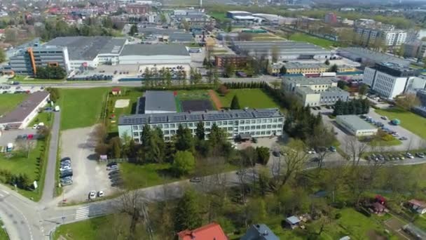 Elementary School Rzeszow Szkola Podstawowa Aerial View Poland High Quality — Video