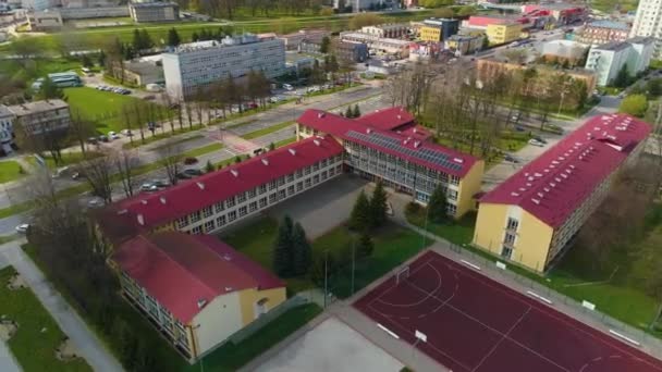 School Complex Rzeszow Zespol Szkol Aerial View Poland High Quality — Video