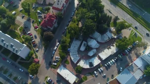 Market Square Tank Elblag Rynek Aerial View Poland High Quality — Stockvideo