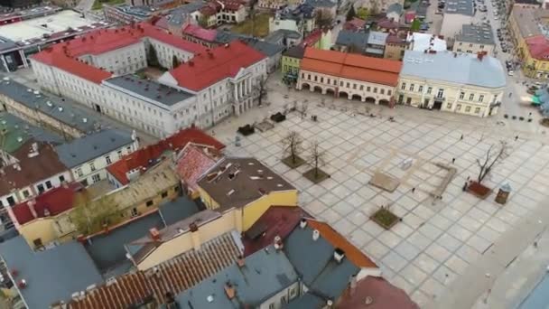 Market Square Kielce Rynek Aerial View Poland High Quality Footage — Vídeos de Stock