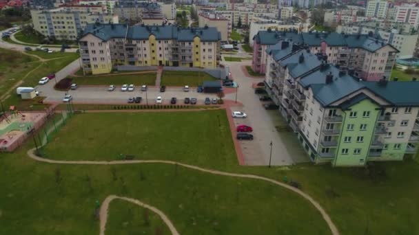 Estate Reserve Slichowice Kielce Osiedle Rezerwat Skalny Aerial View Poland — Stock video