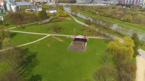 Boulevard Scene Rzeszow Scena Buwary Aerial View Poland High Quality — Video Stock