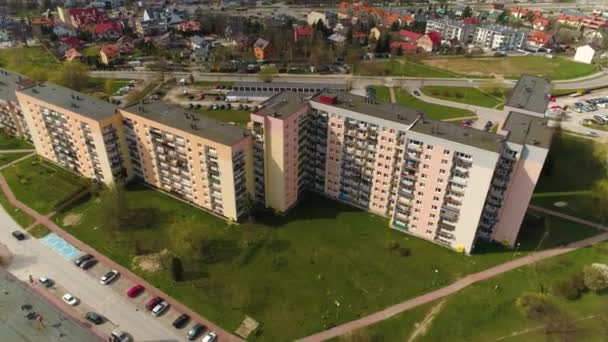 Buildings Sunny Hill Kielce Sloneczne Wzgorze Aerial View Poland High — Video Stock