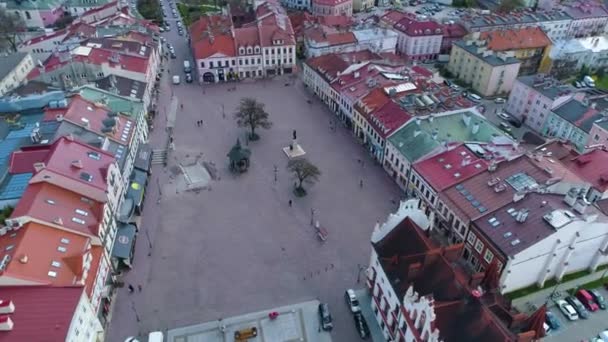 Old Town Hall Rzeszow Stare Miasto Ratusz Aerial View Poland — Video