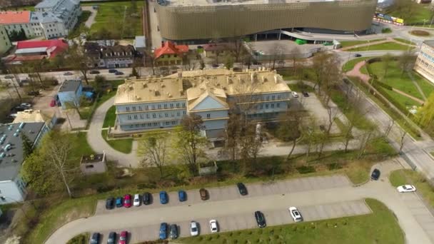 Szpital Chorób Zakaźnych Kielce Szpital Chorob Zakaznych Aerial View Poland — Wideo stockowe
