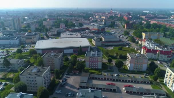 Beautiful Panorama Elblag Aerial View Poland High Quality Footage — Stockvideo