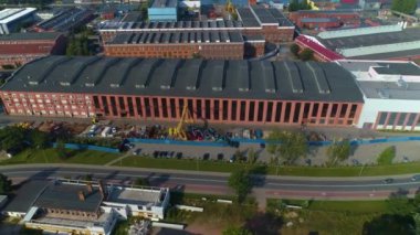 Square Of Victims Of The Elblag Case Aerial View Poland. High quality 4k footage