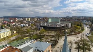 National Museum Kielce Muzeum Narodowe Aerial View Poland. High quality 4k footage