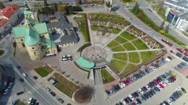 Bernardine Gardens Rzeszow Ogrody Bernardynskie Aerial View Poland. High quality 4k footage