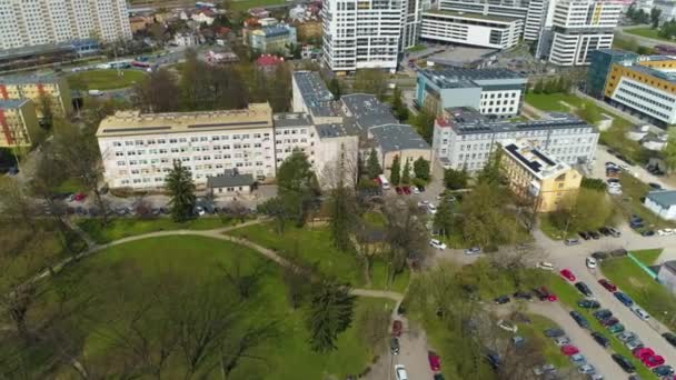Hospital Jana Pawla Rzeszow Szpital Aerial View Poland High Quality — Stock video