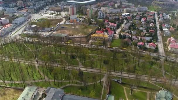 Panorama Suzuki Arena Stadion Kielce Stadion Flygfoto Polen Högkvalitativ Film — Stockvideo