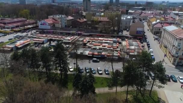 Rynek Wolności Rzeszów Rynek Aerial View Poland Wysokiej Jakości Materiał — Wideo stockowe