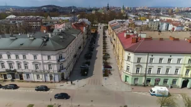 Hyperlapse Adam Mickiewicz Street Kielce Aerial View Lengyelország Kiváló Minőségű — Stock videók