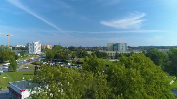 Provinciaal Ziekenhuis Elblag Szpital Wojewodzki Aerial View Polen Hoge Kwaliteit — Stockvideo