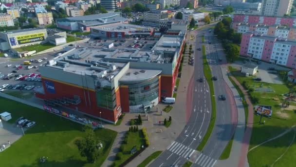 Shopping Mall Elblag Zielone Tarasy Centrum Handlowe Aerial View Poland — Stockvideo