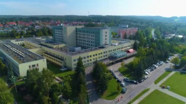 Provincial Hospital Elblag Szpital Wojewodzki Aerial View Poland. High quality 4k footage