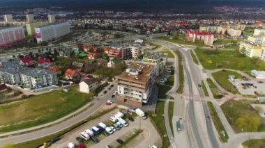 Panorama Sunny Hill Kielce Sloneczne Wzgorze Aerial View Poland. High quality 4k footage
