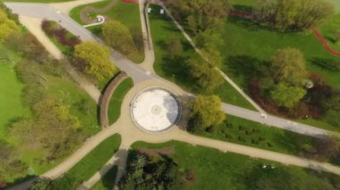 Park of Culture and Leisure Rzeszow Park Kultury Hava Manzarası Polonya. Yüksek kalite 4k görüntü