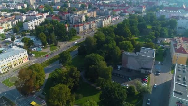 Park Planty Elblag Aerial View Poland High Quality Footage — Video Stock