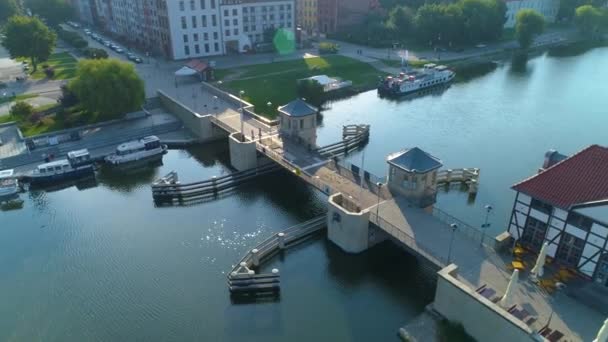 Elblag Coast Bridge Most Wybrzeze Gdanskie Aerial View Poland High — Video