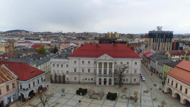 Centrum Kielce Urzad Miasta Aerial View Poland High Quality Footage — Stock video