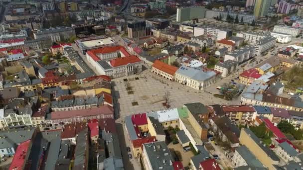 Ринкова Площа Kielce Rynek Aerial View Poland Кадри Високої Якості — стокове відео