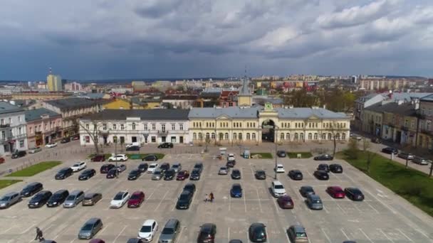 Freedom Square Kielce Plac Wolnosci Aerial View Poland High Quality — Vídeos de Stock