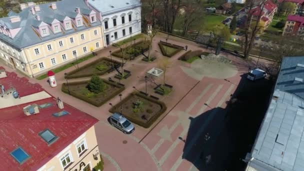 Plac Sanok Plac Świętego Jana Aerial View Poland Wysokiej Jakości — Wideo stockowe