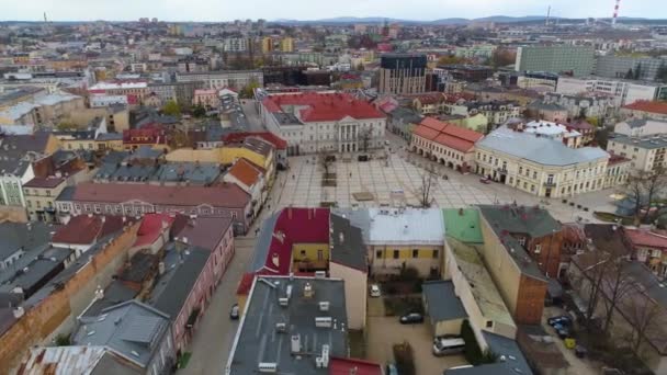 Πλατεία Αγοράς Στο Kielce Rynek Aerial View Πολωνία Υψηλής Ποιότητας — Αρχείο Βίντεο