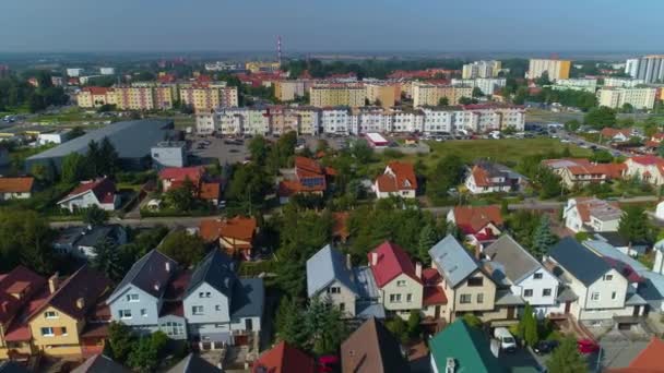 Beautiful Panorama Houses Elblag Aerial View Poland High Quality Footage — Stockvideo