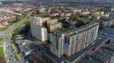 Beautiful Panorama Rzeszow Aerial View Poland. High quality 4k footage