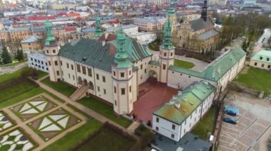 National Museum Kielce Muzeum Narodowe Aerial View Poland. High quality 4k footage