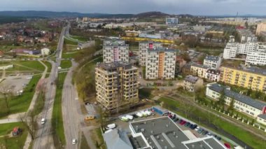 Panorama Kielce Beautiful Aerial View Poland. High quality 4k footage