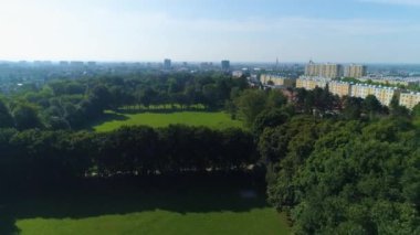 Park Kajki Elblag Aerial View Poland. High quality 4k footage