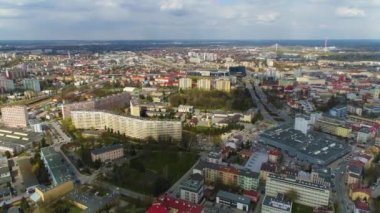 Güzel Panorama Rzeszow Hava Manzarası Polonya. Yüksek kalite 4k görüntü