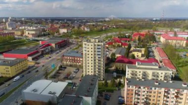 Güzel Panorama Rzeszow Hava Manzarası Polonya. Yüksek kalite 4k görüntü