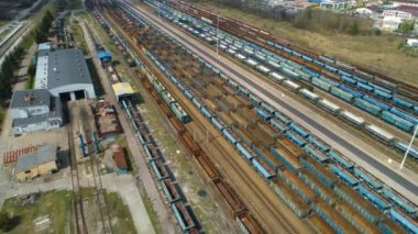 Slichowice Wagons Tren İstasyonu Stacja Hava Üssü Polonya. Yüksek kalite 4k görüntü
