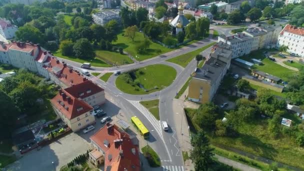 Crossroads Arykola Elblag Aerial View Poland High Quality Footage — ストック動画