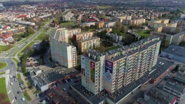 Beautiful Panorama Rzeszow Aerial View Poland High Quality Footage — Stockvideo