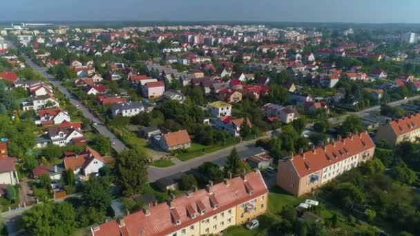 Vista Aérea Bonita Panorama Elblag Polônia Imagens Alta Qualidade — Vídeo de Stock