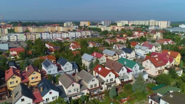 Beautiful Panorama Elblag Aerial View Poland High Quality Footage — Stock videók