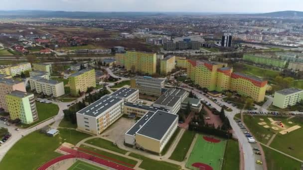 Panorama Sunny Hill Kielce Sloneczne Wzgorze Aerial View Poland High — Stock video