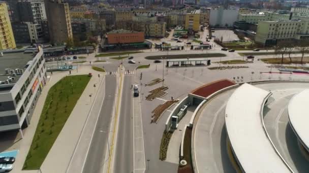 亲一下Kelce Dworzec汽包车汽包车车站 高质量的4K镜头 — 图库视频影像