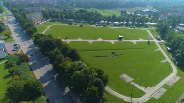 Exercise Yard Elblag Plac Cwiczen Aerial View Poland High Quality — Stockvideo