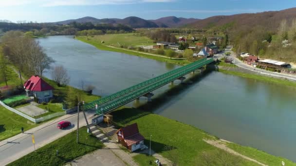 Pont Bialogorski Sanok River San Landial View Pologne Images Haute — Video