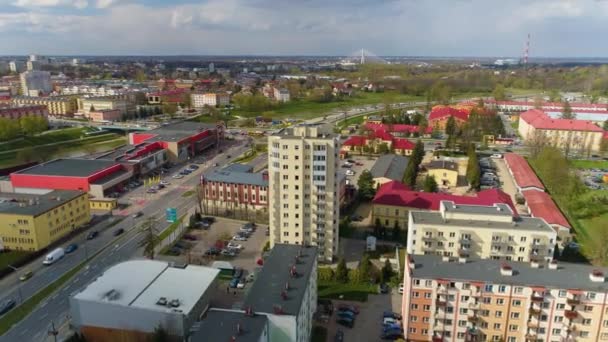 Beautiful Panorama Rzeszow Aerial View Poland High Quality Footage — Vídeo de Stock