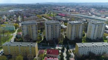 Güzel Panorama Rzeszow Hava Manzarası Polonya. Yüksek kalite 4k görüntü