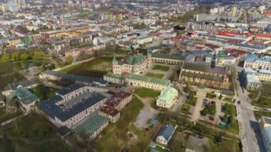 National Museum Kielce Muzeum Narodowe Aerial View Poland. High quality 4k footage