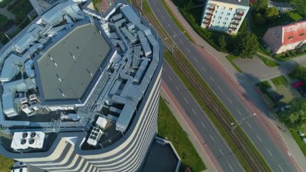 Pengadilan Negeri Elblag Sad Rejonowy Pemandangan Udara Polandia Rekaman Berkualitas — Stok Video
